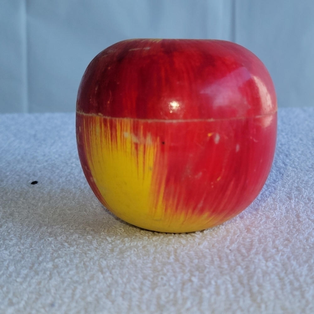 Antique Vintage Wooden Apple  Tea Set Toy